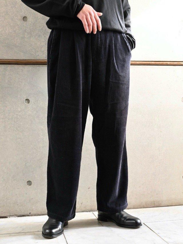 1990's Eddie Bauer Dark-tone Corduroy Trousers, Dark Navy