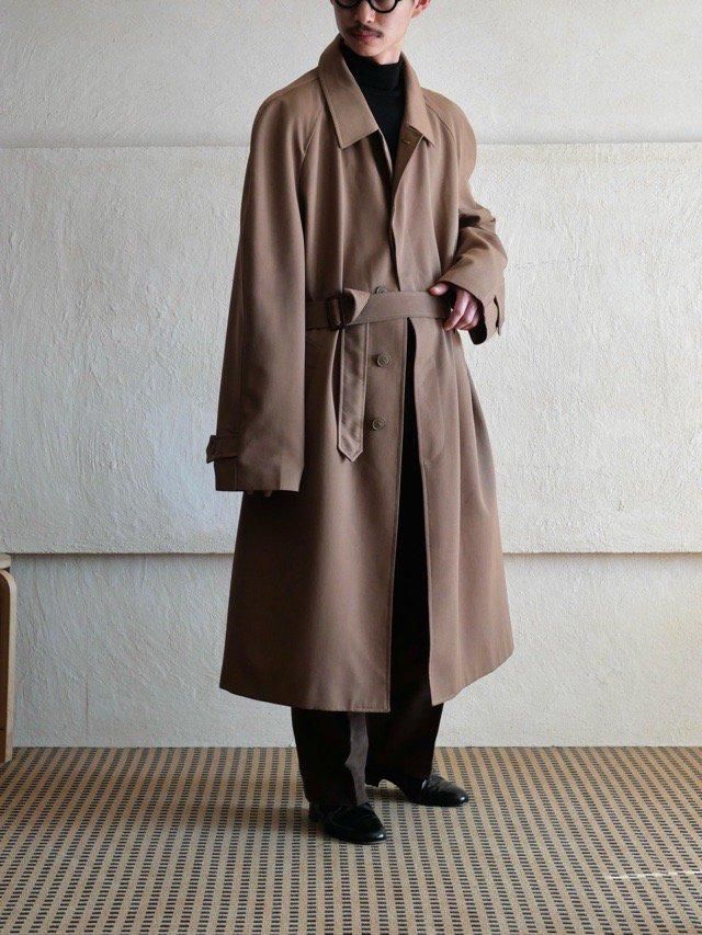 1970~80's NINO Fabric Gabardine Belted Coat