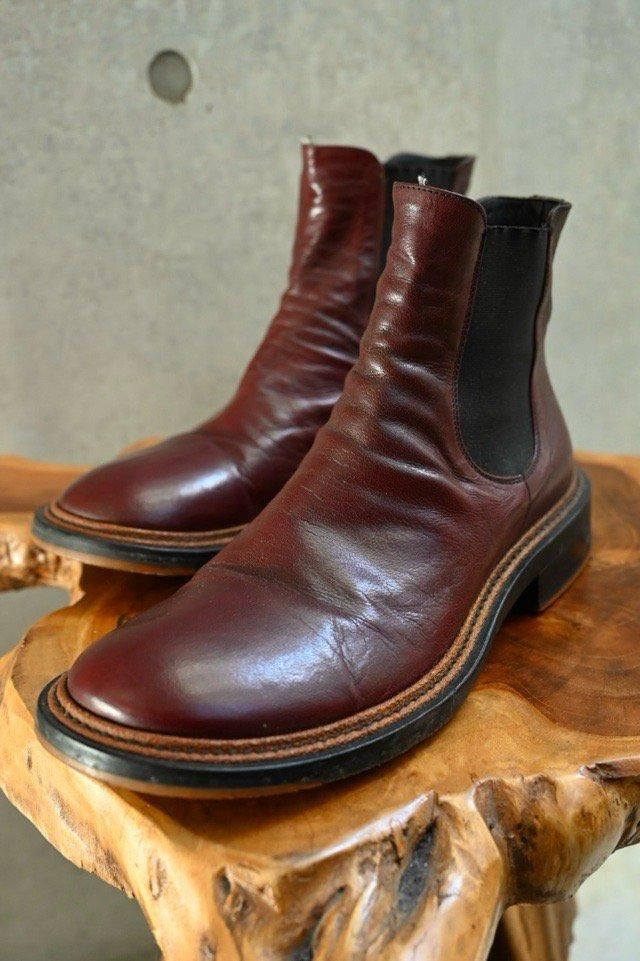 1990's ITALY Side Gore Boots "Toe Big"