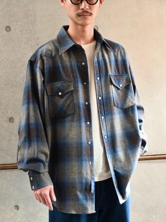 00s PENDLETON Wool Check Western Shirt