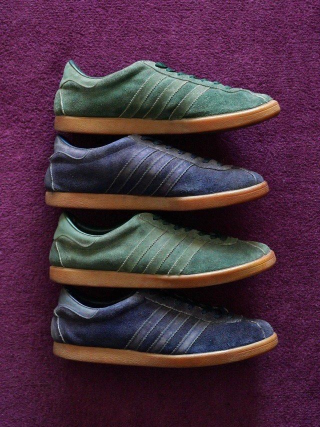 1990's Vintage adidas TABACCO, Made in Morocco. / "BLUE" Suede