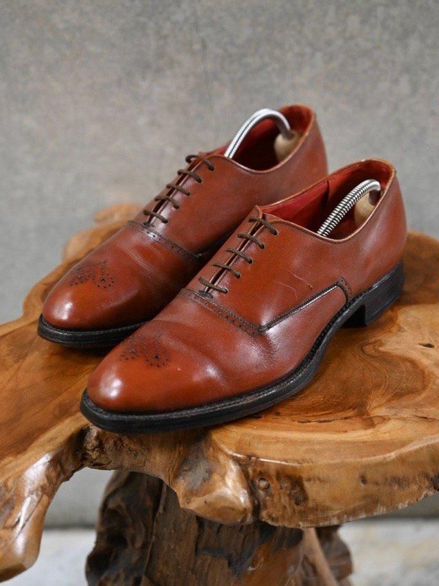 1960's Vintage ROYAL Leather Shoes, Bric Brown