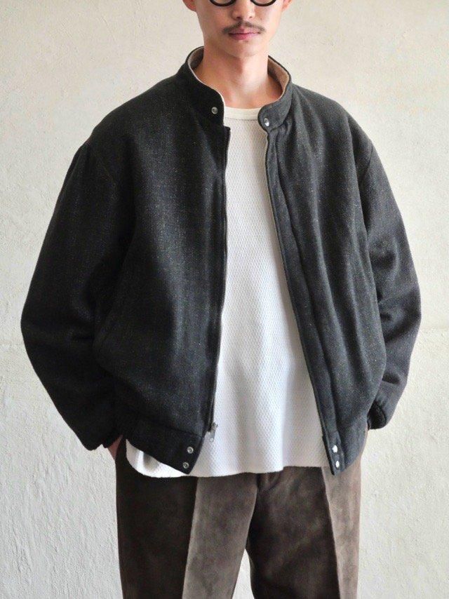 1980's Vintage Classic Wool&Boa Blouson