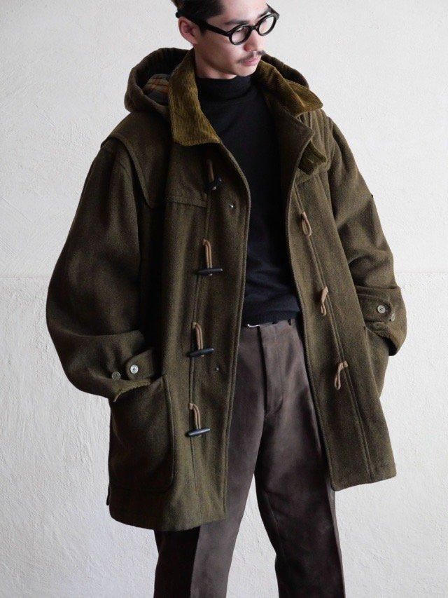 1980~90's HENRY LLOYD ENGLAND
Herringbone Wool Duffle/Field Coat
