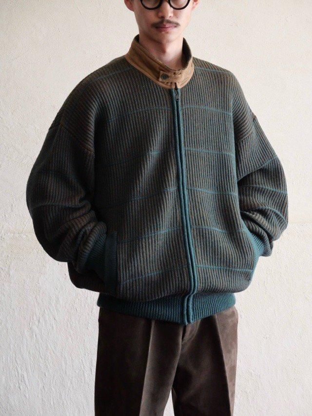 1980's ErmenegildoZegna Knit Blouson, Green