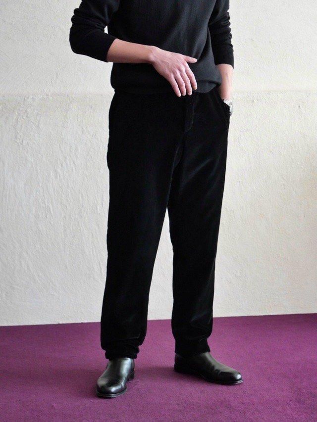 1990's ROMEO GIGLI Black Velours Trousers