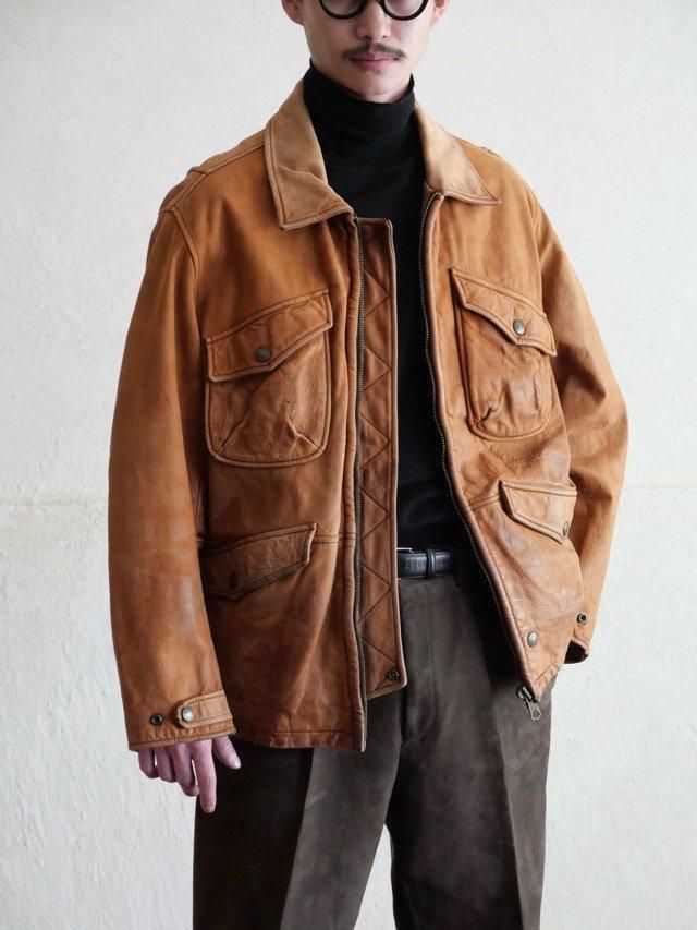 1990's DIESEL 4pockets Leather Field Jacket