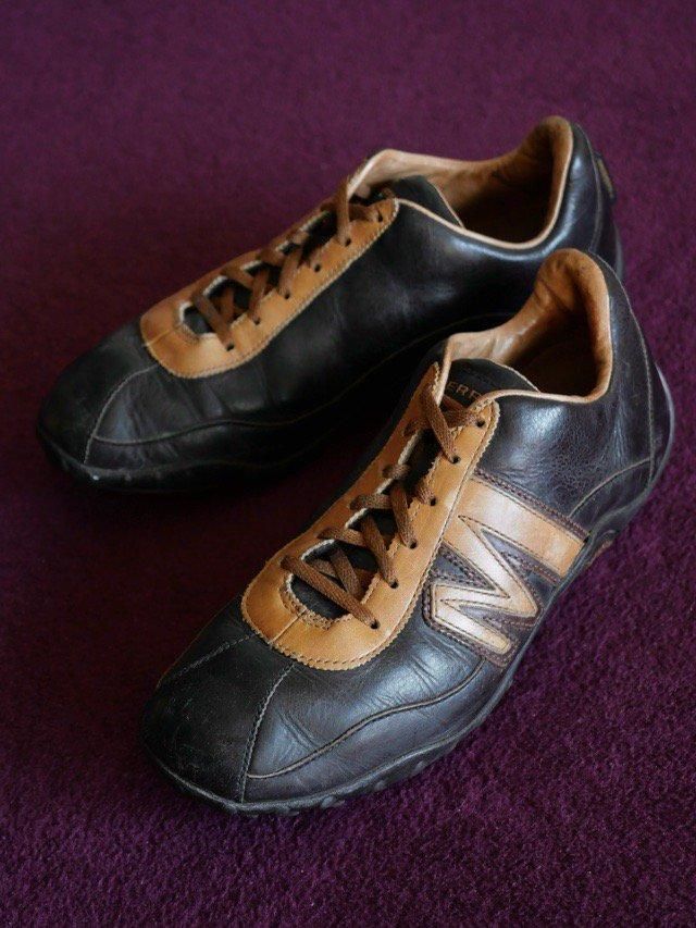 MERRELL Leather Sneakers, Black&Brown