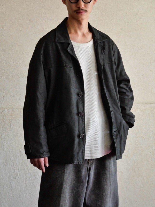 1990's Vintage Oiled Leather Jacket, Made in Italy.