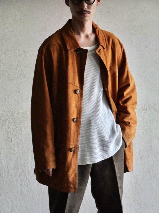 1990s Italian Vintage Leather half-Coat