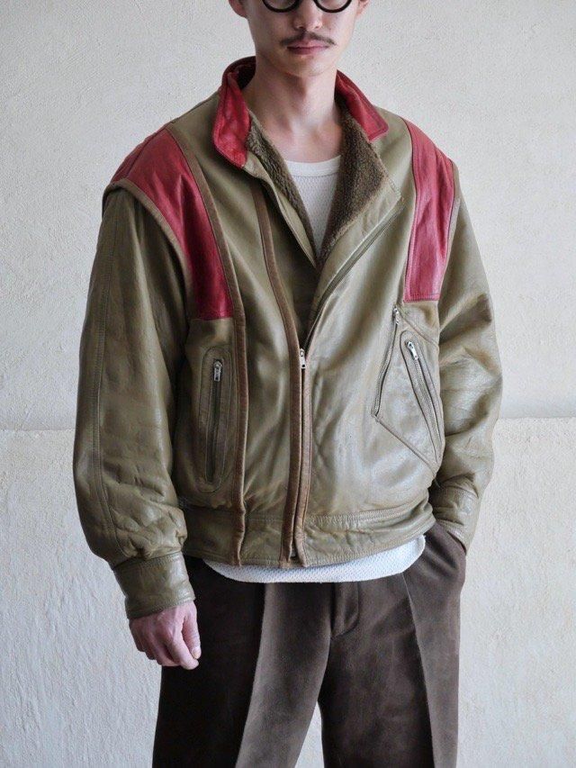 1970~80's Italian Vintage SICONS Leather Blouson