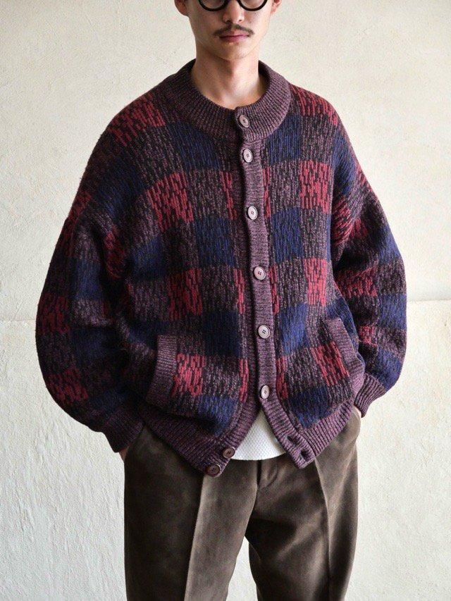 1980~90's "Luisa Tugnoli" Italian Vintage Geometric Knit Blouson5