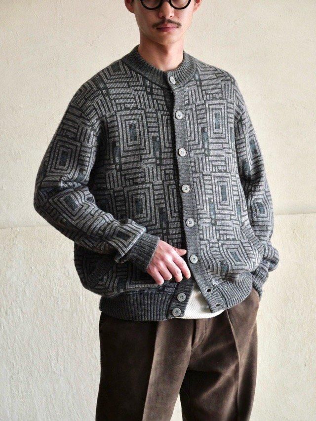 1980~90's  Italian Vintage Geometric Knit Blouson7