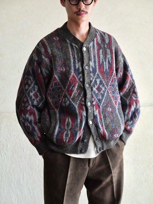 1980~90's "JOCKEY" Italian Vintage Geometric Knit Blouson10