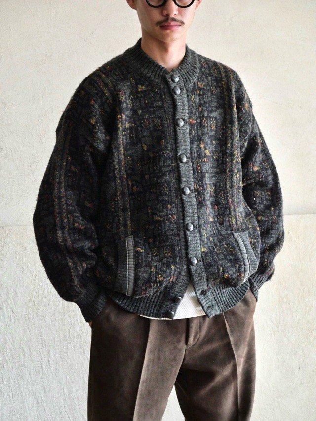 1980~90's "Dimet" Italian Vintage Geometric Knit Blouson12