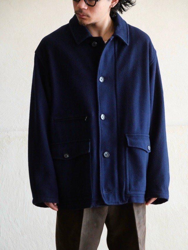 1980~90's Valentino Jeans Wool & Cotton Lining Coverall, NAVY / Made in Italy.