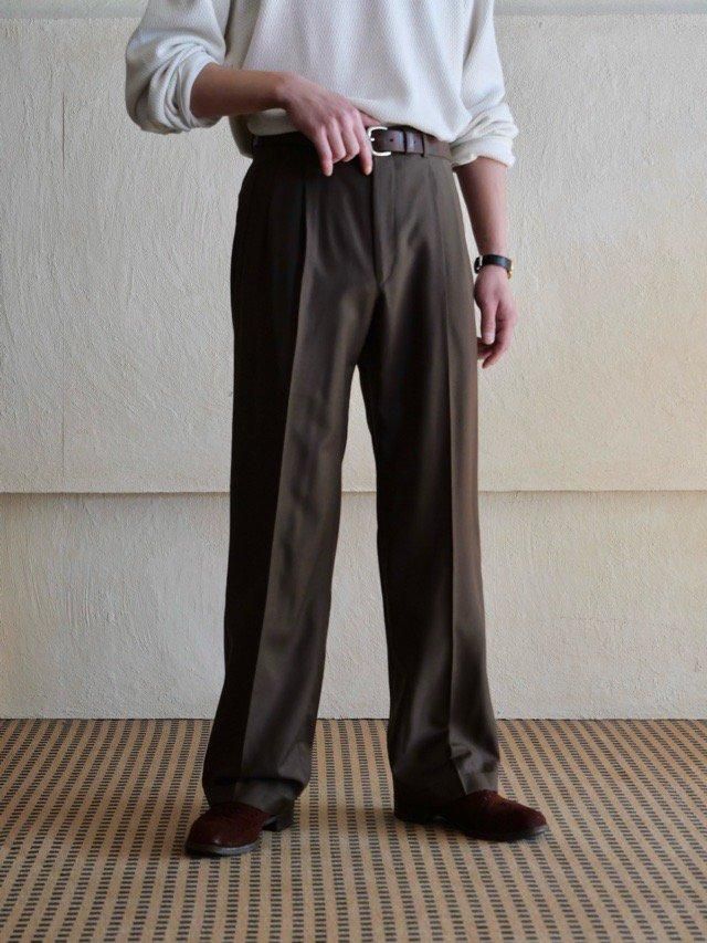 1980's Ermenegildo Zegna 2tucks Trousers, Brown1