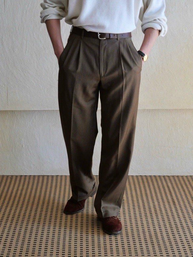 1980's Ermenegildo Zegna 2tucks Trousers ڭ