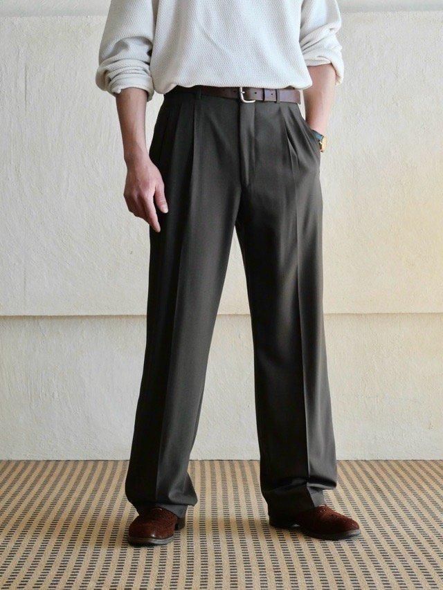 1980's Ermenegildo Zegna 2tucks Trousers 4