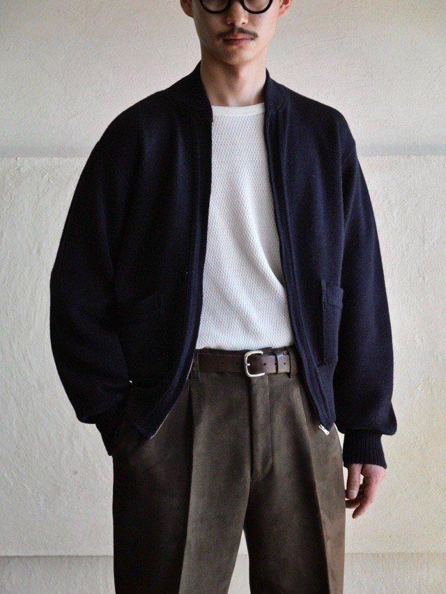 1960's Navy Wool Knit Cardigan "Montreal"