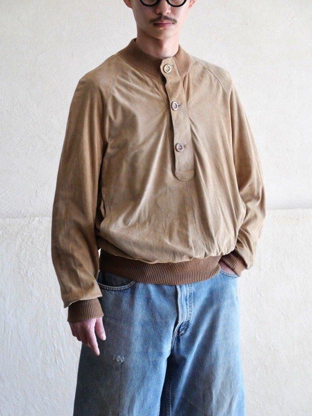 1980's Italian Vintage VIPA Goat-Suede P/O Shirt