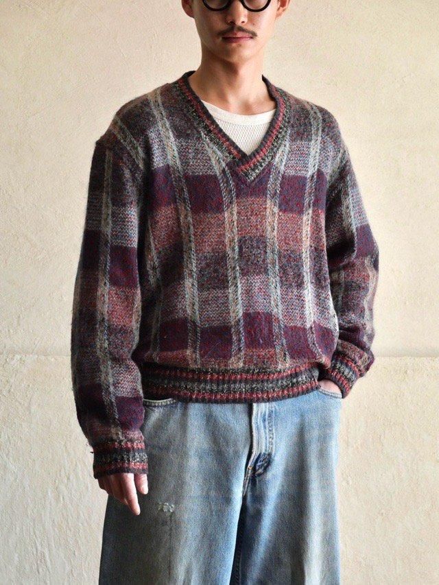 1980's Vintage Missoni Wool&Mohair V-neck Sweater