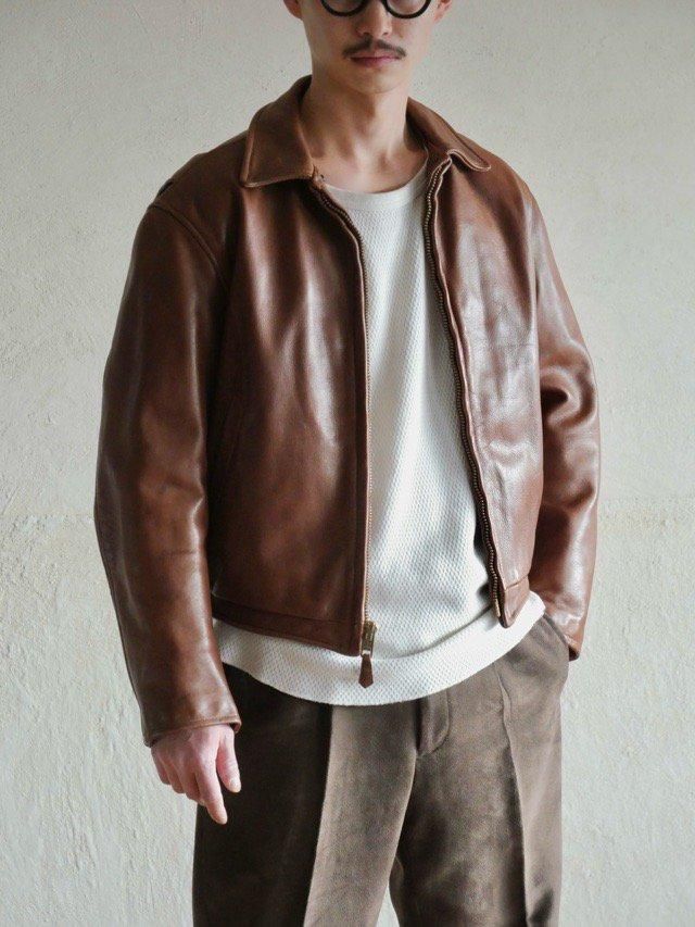 1980~90's Vintage OZZIES Leather Short Blouson