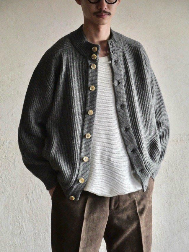 1980~90's ANDRE MAURICE 100% Cashmere Knit Blouson