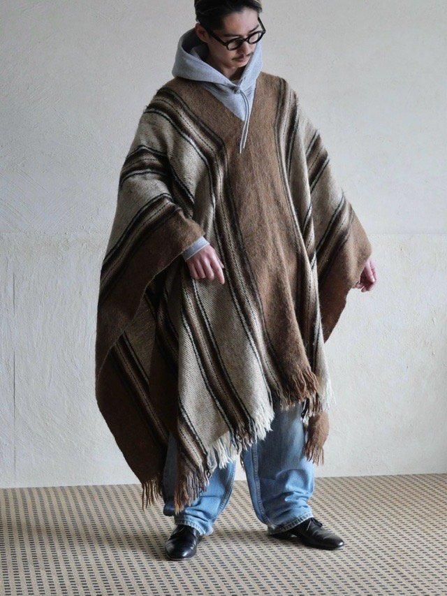 Vintage WoolAlpaca? Native Rug Poncho