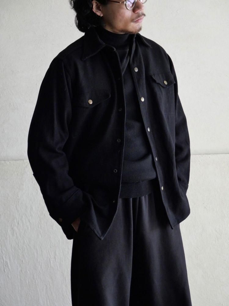 1970's Vintage Woolrich Black Wool Shirt