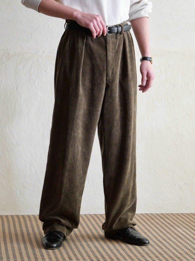 1990's Vintage Ralph Lauren Cotton Corduroy Pants, Brown