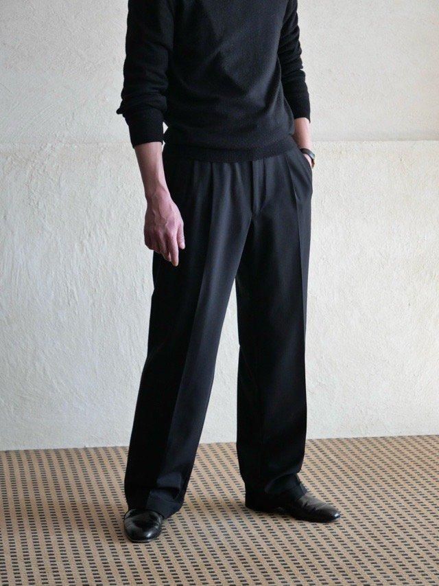 1980's Ermenegildo Zegna Fabric Trousers "Black"