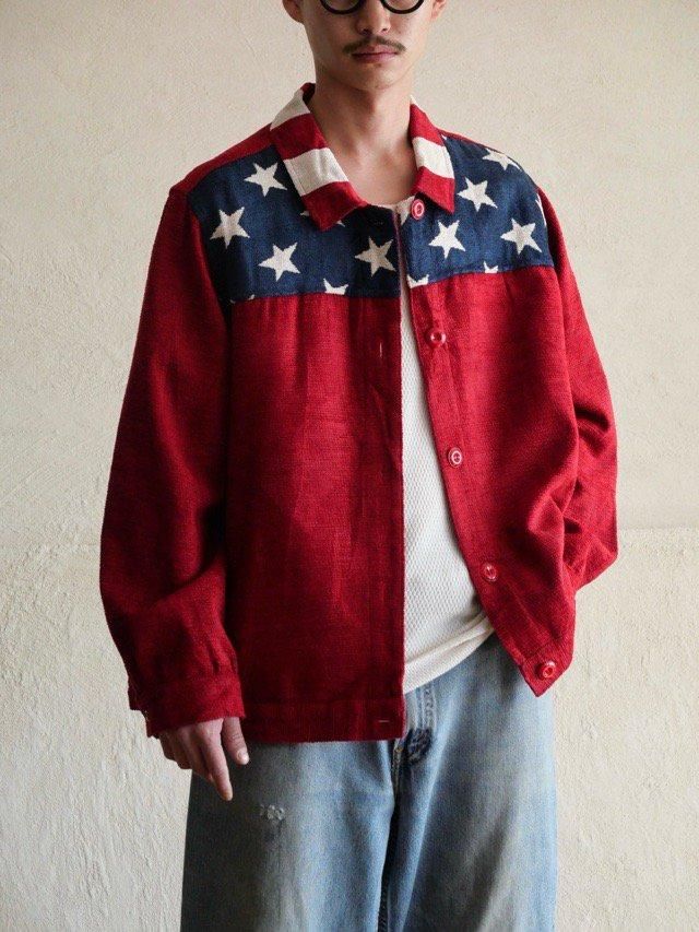 00's "Stars and Stripes" Corduroy Shirt Jacket