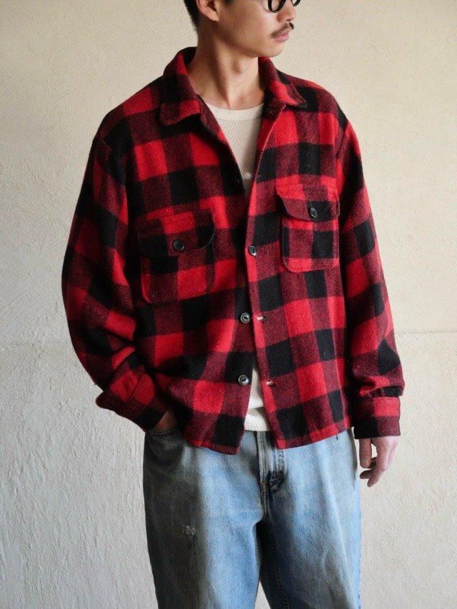1960's  Northern Buffalo-check Wool Shirt