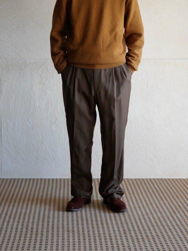 00's Zanella 2tucks Trousers, Brown