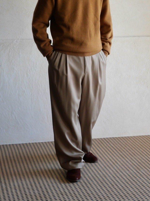 00's Zanella 2tucks Trousers, Beige