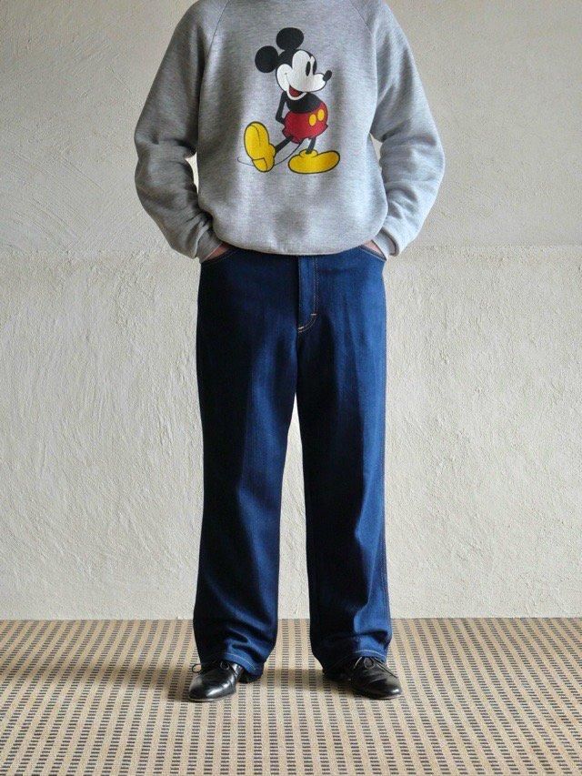 1990's Lee Stretch Denim Straight Pants, Made in USA.