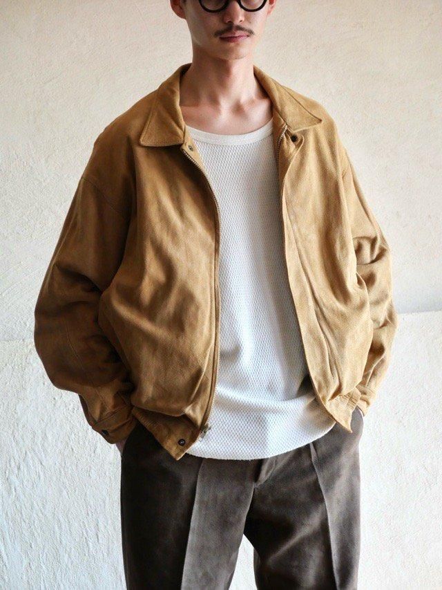 1980's Vintage Neiman Marcus Sheep Nubuck Blouson, Made in USA.
