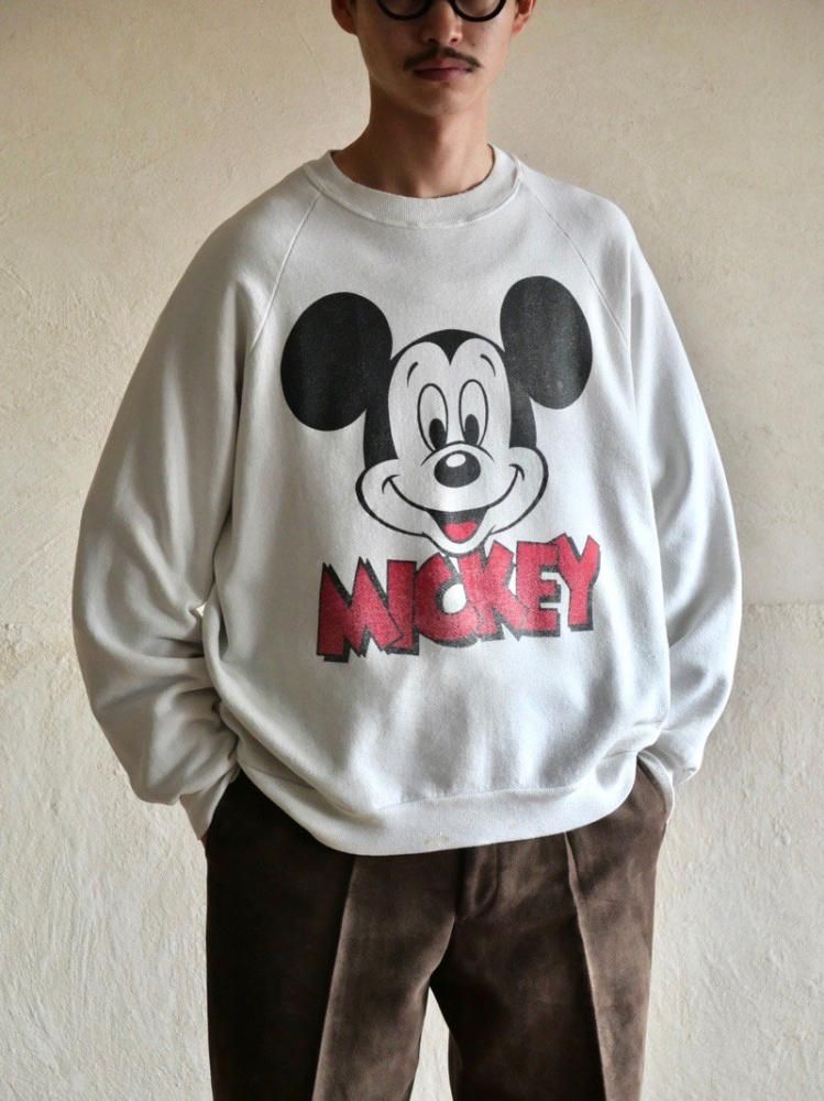 1980's Vintage Disney Official Printed Sweat "Mickey Mouse" Made in USA.
