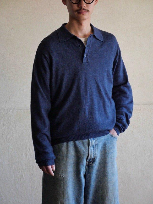 Jos.A.Bank 100% Merino Wool Knit-Polo, Blue