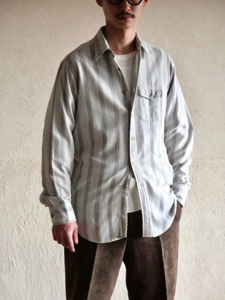 1990's Vintage ChristianDior Herringbone Stripe Shirt
