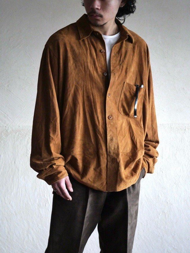 00's Goat-suede Brown Shirt 