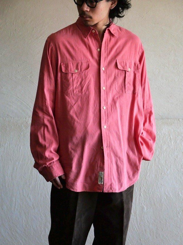 00's RalphLauren LinenCotton Shirt "PINK"