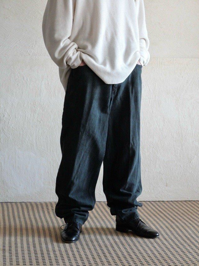 1990's PACO Black Denim Wide Pants