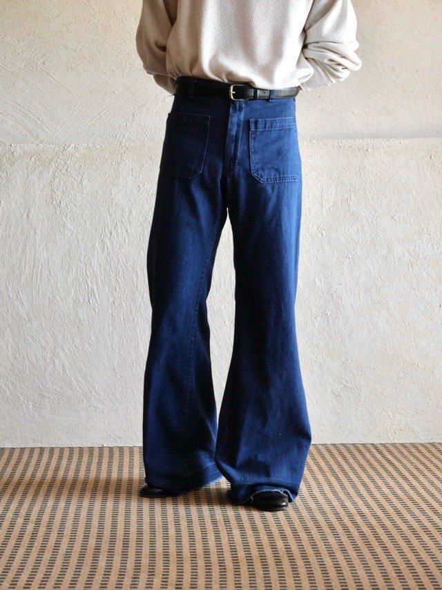 1980's Denim Sailor Pants "SeaFarer"
