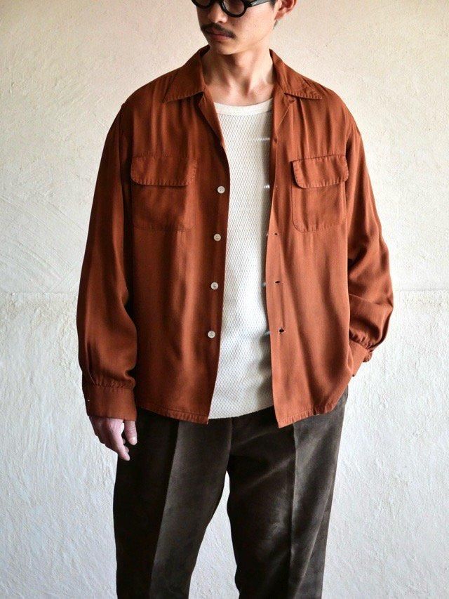 1950's Vintage McGREGOR Terracotta Rayon Shirt
