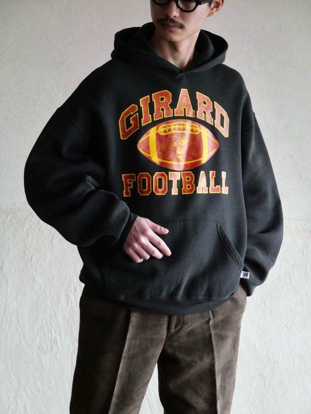 90~00's Russell Hoodie, BLACK "Football "
