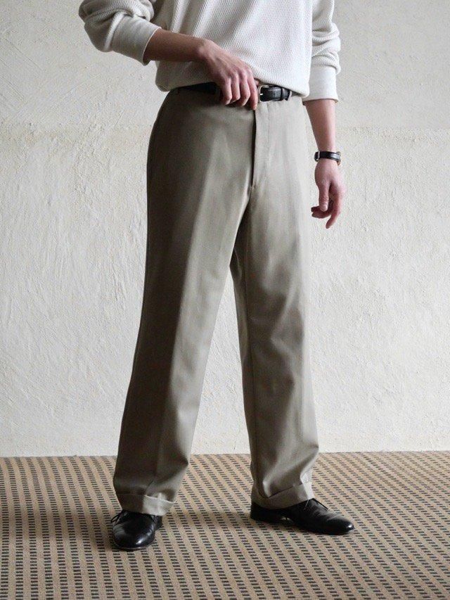 DEADSTOCK 1990~00's Brooks Brothers Wool TrousersBeige / w.92ѡ