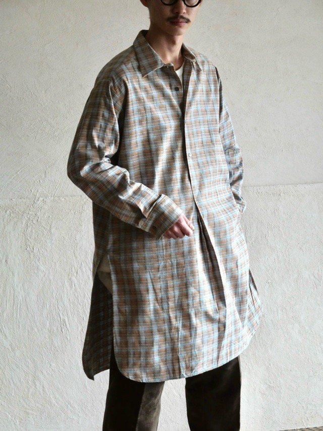 1970~80's Euro Vintage 100% Cotton Long Shirt