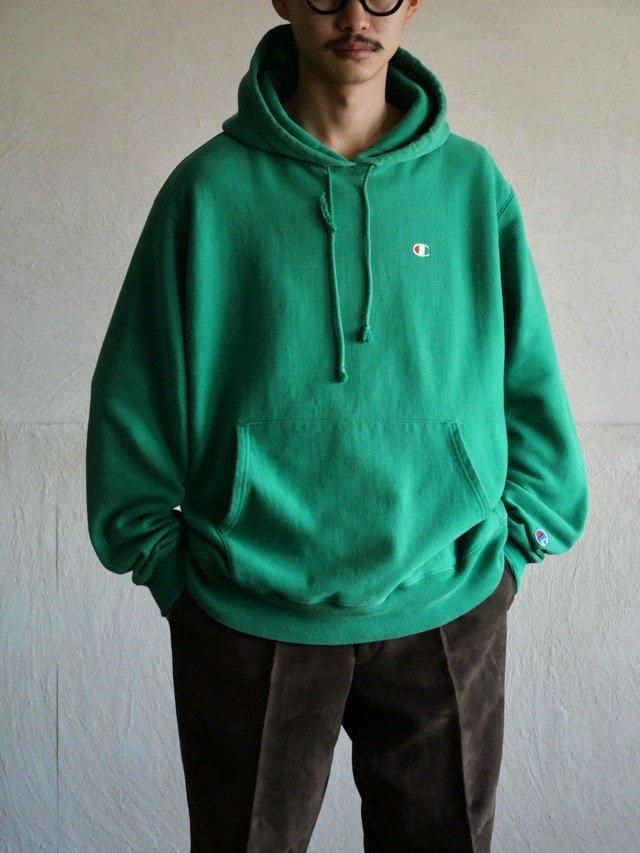 00s Champion Reverse Weave Hoodie, Green